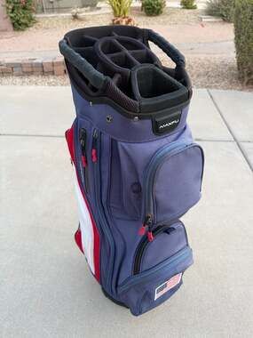 Maxfli Honors Cart Golf Bag in Navy/Red/White